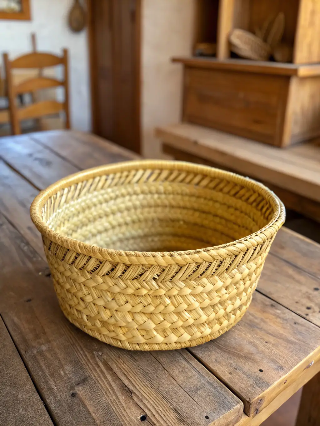 A set of Artisan Woven Baskets filled with colorful autumn leaves and pinecones, displayed on a woven rug, highlighting their craftsmanship and natural materials.